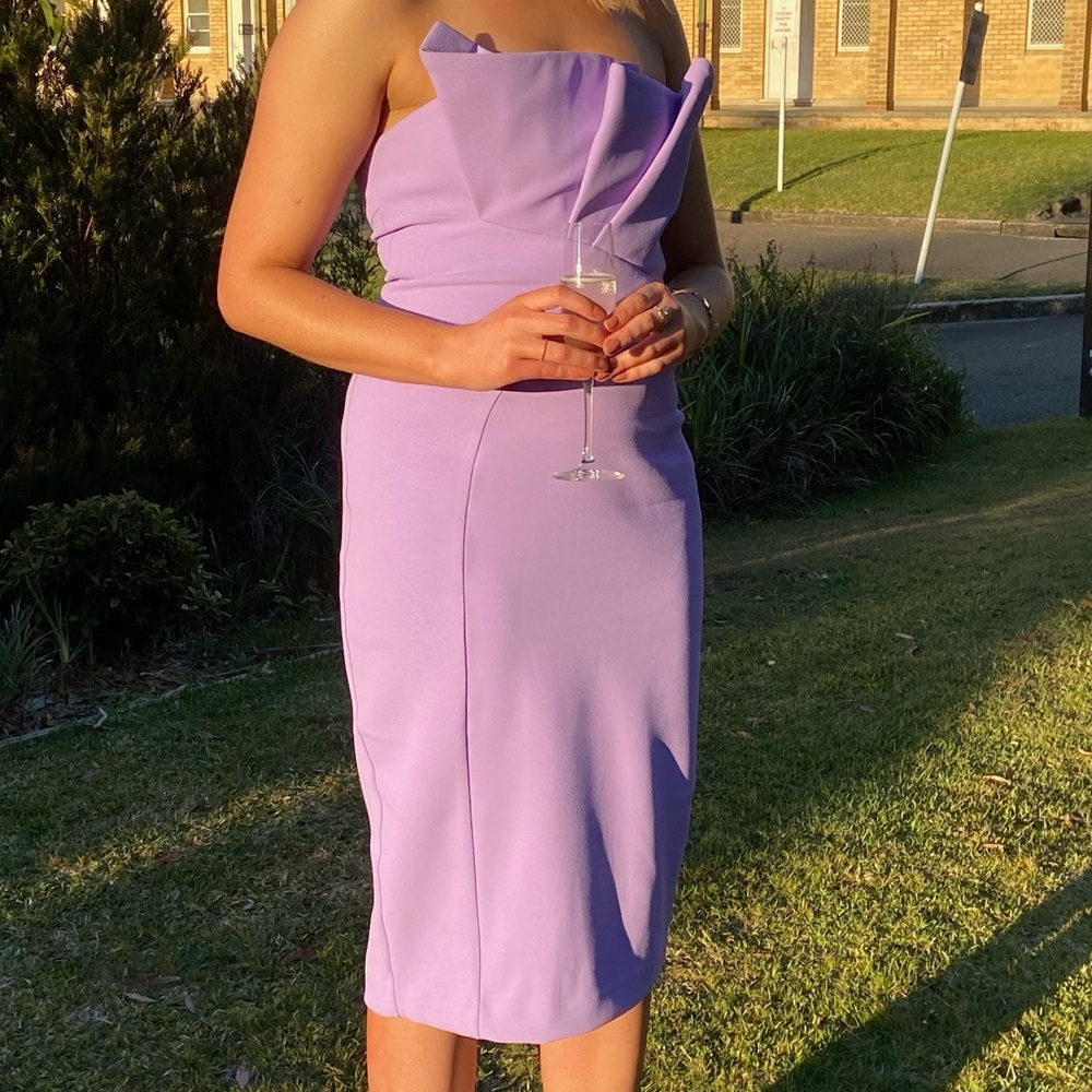 Sheike Strapless Lavender Dress